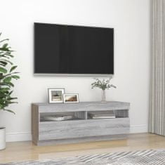 Vidaxl TV skříňka s LED osvětlením šedá sonoma 100 x 35 x 40 cm