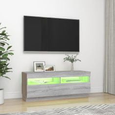 Vidaxl TV skříňka s LED osvětlením šedá sonoma 100 x 35 x 40 cm