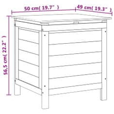 Greatstore Zahradní úložný box 50 x 49 x 56,5 cm masivní jedlové dřevo