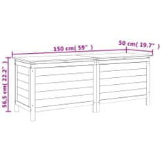 Petromila Zahradní úložný box hnědý 150x50x56,5 cm masivní jedlové dřevo