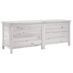 Greatstore Zahradní úložný box bílý 150x50x56,5 cm masivní jedlové dřevo