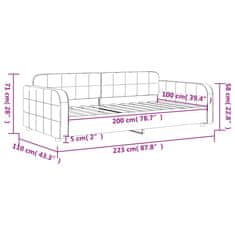 Vidaxl Válenda modrá 100 x 200 cm samet