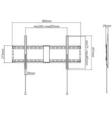 Gembird Držák TV WM-90F-01, 43"-90" (70kg)