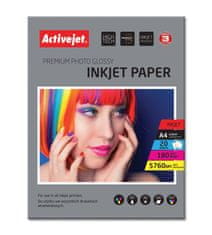 shumee Lesklý fotopapír Activejet AP4-180G20 (A4; 20 ks)