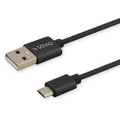 shumee Kabel SAVIO CL-129 (USB typ C - USB 2.0 typ A; 2m; černý)