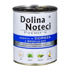 shumee DOLINA NOTECI Premium bohatá na tresku s brokolicí - mokré krmivo pro psy - 800g