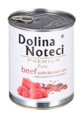 shumee DOLINA NOTECI Premium Pure bohaté na hovězí maso s rýží - mokré krmivo pro psy - 800g