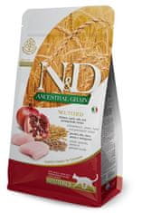 shumee Farmina N&D Ancestral Grain Kastrované suché krmivo pro kočky s kuřecím masem 5kg