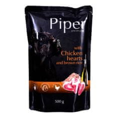 shumee DOLINA NOTECI Piper Animals s kuřecím srdcem - mokré krmivo pro psy - 500g