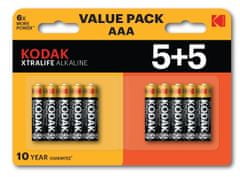 shumee KODAK XTRALIFE AAA ALKALICKÉ BATERIE LR3 5+5 (10BAL)