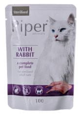 shumee DOLINA NOTECI Piper Sterilized with rabbit - vlhké krmivo pro sterilizované kočky - 100g