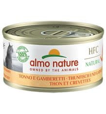 shumee ALMO NATURE HFC Přírodní tuňák a krevety - mokré krmivo pro kočky - 70g