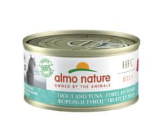 shumee ALMO NATURE HFC Jelly pstruh a tuňák - mokré krmivo pro kočky - 70g
