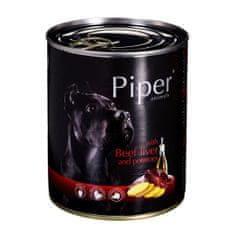 shumee DOLINA NOTECI Piper Animals s hovězími játry - vlhké krmivo pro psy - 800g