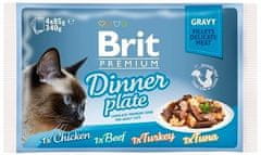 shumee Brit Premium Cat Gravy Fillet Talíř 4x85g