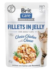 shumee Brit Care Cat filety v želé Choice Chicken&Cheese 85g