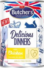 shumee Butcher's Delicious Dinners kousky s kuřecím masem v želé 400g