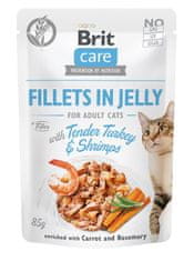 shumee Brit Care Cat Filety v Jelly Tender Turkey&Shrimps 85g