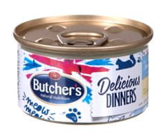 shumee BUTCHER'S Classic Delicious Dinners s tuňákem a mořskými rybami - 85g plechovka