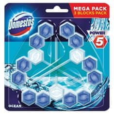 shumee DOMESTOS Power 5 Kostka vůně na WC Ocean 3x55g