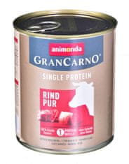 shumee ANIMONDA GranCarno Single Protein: hovězí maso - vlhké krmivo pro psy - 800g