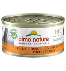 shumee ALMO NATURE HFC Natural kuře s tuňákem - mokré krmivo pro kočky - 70g