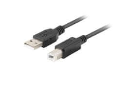 shumee LANBERG KABEL USB-A->USB-B M/M 2.0 1M FERITOVÁ BLACK BOX CA-USBA-15CU-0010-BK