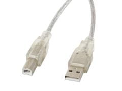 shumee Kabel Lanberg CA-USBA-12CC-0018-TR (USB 2.0 M - USB 2.0 M; 1,8 m; průhledná barva)