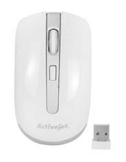 shumee Activejet AMY-320WS Optická bezdrátová myš; (1600 DPI, bílá barva)