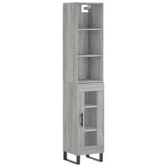 Vidaxl Skříň highboard šedá sonoma 34,5 x 34 x 180 cm kompozitní dřevo