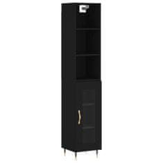 Vidaxl Skříň highboard černá 34,5 x 34 x 180 cm kompozitní dřevo