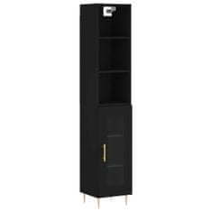 Vidaxl Skříň highboard černá 34,5 x 34 x 180 cm kompozitní dřevo