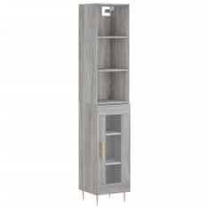 Vidaxl Skříň highboard šedá sonoma 34,5 x 34 x 180 cm kompozitní dřevo