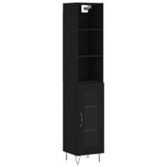 Vidaxl Skříň highboard černá 34,5 x 34 x 180 cm kompozitní dřevo