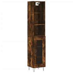 Vidaxl Skříň highboard kouřový dub 34,5 x 34 x 180 cm kompozitní dřevo