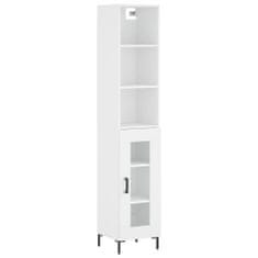 Vidaxl Skříň highboard bílá 34,5 x 34 x 180 cm kompozitní dřevo