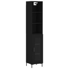 Vidaxl Skříň highboard černá 34,5 x 34 x 180 cm kompozitní dřevo