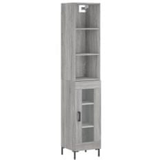 Vidaxl Skříň highboard šedá sonoma 34,5 x 34 x 180 cm kompozitní dřevo