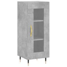 Greatstore Skříň highboard betonově šedá 34,5x34x180 cm kompozitní dřevo