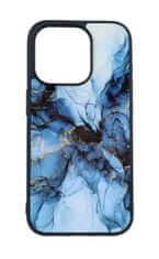 TopQ Kryt Marble iPhone 15 Pro pevný Smoky Blue 105206