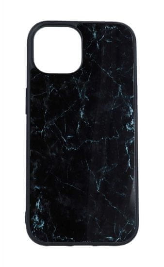 TopQ Kryt Marble iPhone 15 pevný Smoky Black 105204