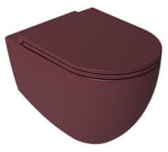 ISVEA INFINITY WC sedátko, SLIM, odnímatelné, Soft Close, maroon red 40KF0543I-S - Isvea