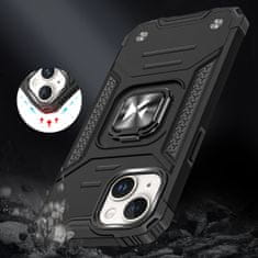 MG Ring Armor kryt na iPhone 15 Plus, stříbrný