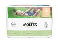 MOLTEX 4x Pure & Nature Pleny jednorázové 2 Mini (3-6 kg) 38 ks - ECONOMY PACK