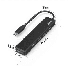 Hama USB-C hub, multiport, 4x USB, 1x HDMI