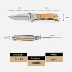 IZMAEL Outdoorový skládací nůž Ludano-Černá/Typ2 KP27808