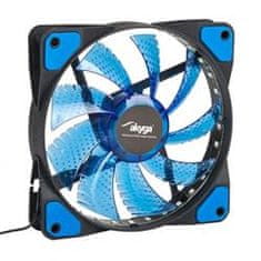 Akyga Ventilátor 12cm LED modrý