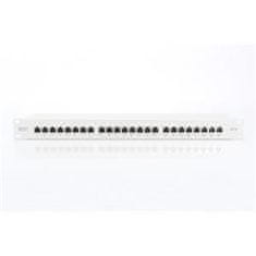 Digitus CAT 6A Patch Panel, stíněný, 1U, 24 portů, 8P8C, šedý, 483 mm (19 ")