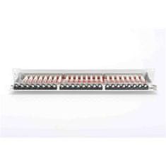 Digitus CAT 6A Patch Panel, stíněný, 1U, 24 portů, 8P8C, šedý, 483 mm (19 ")