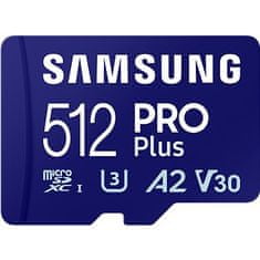 Samsung Samsung/micro SDXC/512GB/180MBps/Class 10/+ Adaptér/Modrá